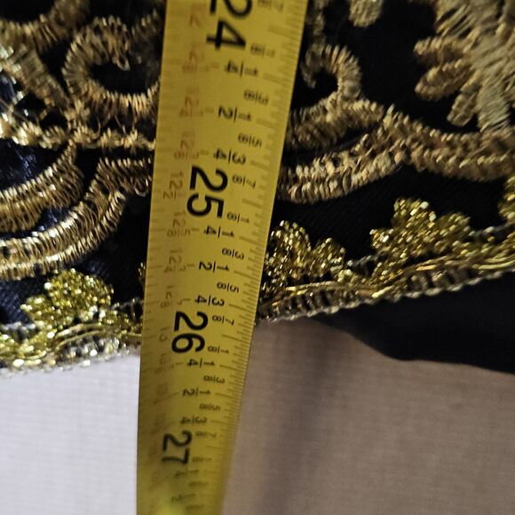 Cosplay Regency Blazer Black And Gold Embriodered Size Small-Medium Brooch Chain - Picture 5 of 10